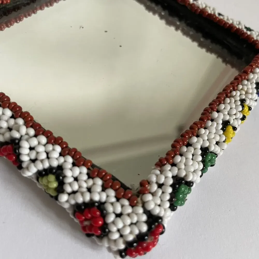Mirror Vintage Handmade Beaded South Africa Or South America - 301